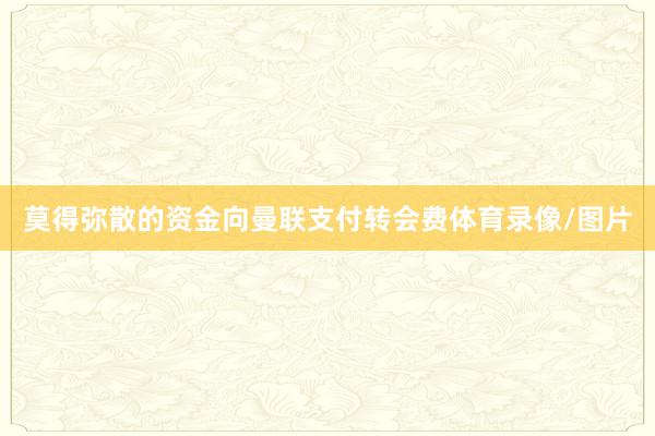 莫得弥散的资金向曼联支付转会费体育录像/图片