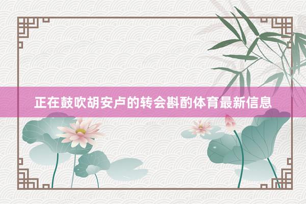 正在鼓吹胡安卢的转会斟酌体育最新信息