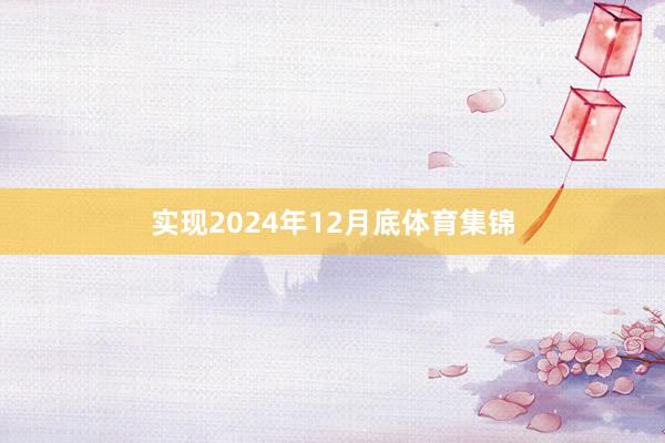 实现2024年12月底体育集锦