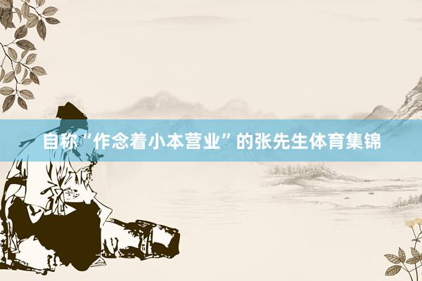 自称“作念着小本营业”的张先生体育集锦