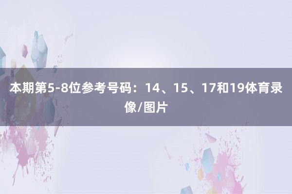 本期第5-8位参考号码:14、15、17和19体育录像/图片