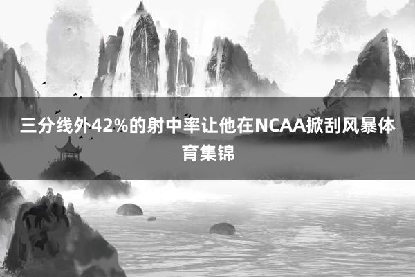 三分线外42%的射中率让他在NCAA掀刮风暴体育集锦